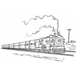 Dessin à colorier: Train / Locomotive (Transport) #135034 - Coloriages à Imprimer Gratuits