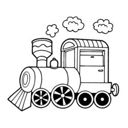 Dessin à colorier: Train / Locomotive (Transport) #135035 - Coloriages à Imprimer Gratuits