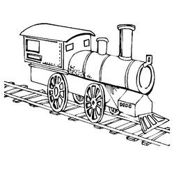 Dessin à colorier: Train / Locomotive (Transport) #135039 - Coloriages à Imprimer Gratuits