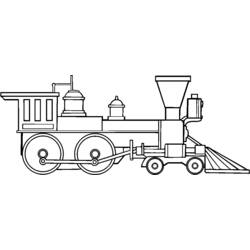 Dessin à colorier: Train / Locomotive (Transport) #135048 - Coloriages à Imprimer Gratuits