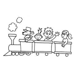 Dessin à colorier: Train / Locomotive (Transport) #135049 - Coloriages à Imprimer Gratuits