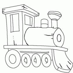Dessin à colorier: Train / Locomotive (Transport) #135086 - Coloriages à Imprimer Gratuits