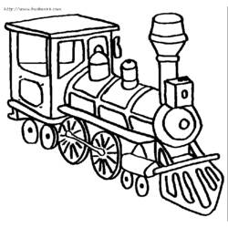 Dessin à colorier: Train / Locomotive (Transport) #135094 - Coloriages à Imprimer Gratuits