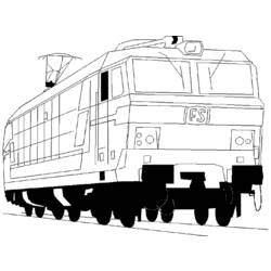 Dessin à colorier: Train / Locomotive (Transport) #135096 - Coloriages à Imprimer Gratuits