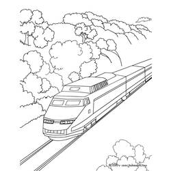 Dessin à colorier: Train / Locomotive (Transport) #135127 - Coloriages à Imprimer Gratuits