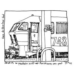 Dessin à colorier: Train / Locomotive (Transport) #135133 - Coloriages à Imprimer Gratuits