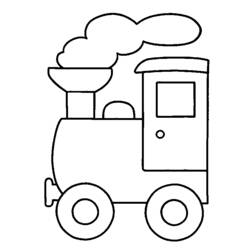 Dessin à colorier: Train / Locomotive (Transport) #135135 - Coloriages à Imprimer Gratuits