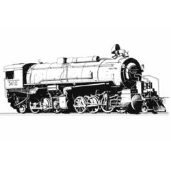 Dessin à colorier: Train / Locomotive (Transport) #135146 - Coloriages à Imprimer Gratuits