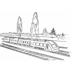 Dessin à colorier: Train / Locomotive (Transport) #135157 - Coloriages à Imprimer Gratuits