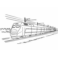 Dessin à colorier: Train / Locomotive (Transport) #135160 - Coloriages à Imprimer Gratuits