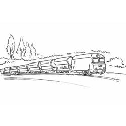 Dessin à colorier: Train / Locomotive (Transport) #135171 - Coloriages à Imprimer Gratuits