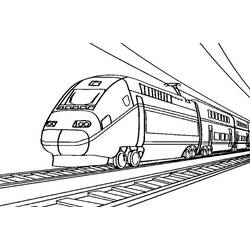 Dessin à colorier: Train / Locomotive (Transport) #135172 - Coloriages à Imprimer Gratuits