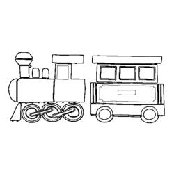 Dessin à colorier: Train / Locomotive (Transport) #135221 - Coloriages à Imprimer Gratuits