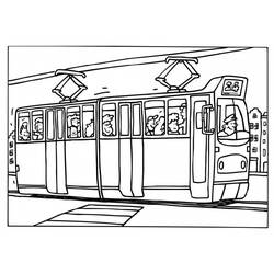 Dessin à colorier: Tramway (Transport) #145407 - Coloriages à Imprimer Gratuits