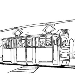 Dessin à colorier: Tramway (Transport) #145413 - Coloriages à Imprimer Gratuits