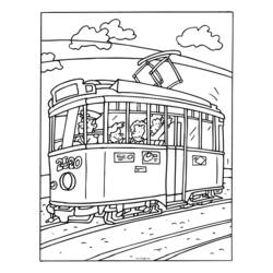 Dessin à colorier: Tramway (Transport) #145592 - Coloriages à Imprimer Gratuits