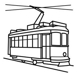 Dessin à colorier: Tramway (Transport) #145802 - Coloriages à Imprimer Gratuits