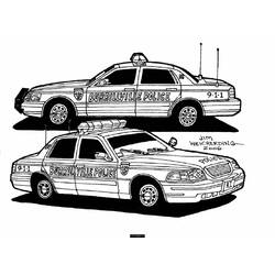 Dessin à colorier: Voiture de police (Transport) #142951 - Coloriages à Imprimer Gratuits