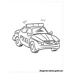 Dessin à colorier: Voiture de police (Transport) #142976 - Coloriages à Imprimer Gratuits