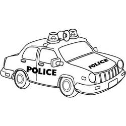 Dessin à colorier: Voiture de police (Transport) #143035 - Coloriages à Imprimer Gratuits